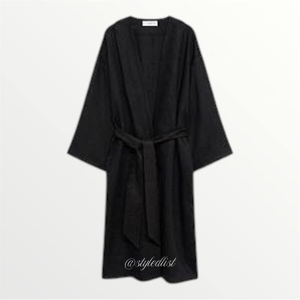 Mango Linen Kaftan Black XS/S